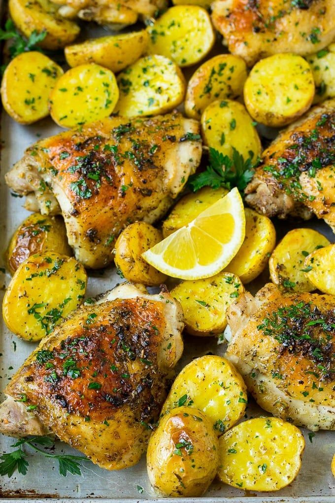 Greek chicken and potatoes