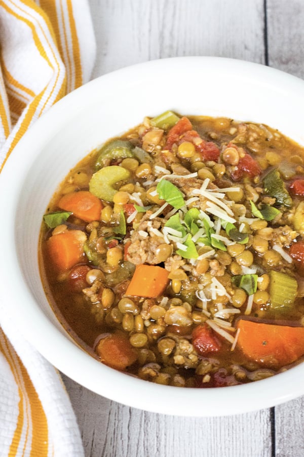 sausage and lentil soup