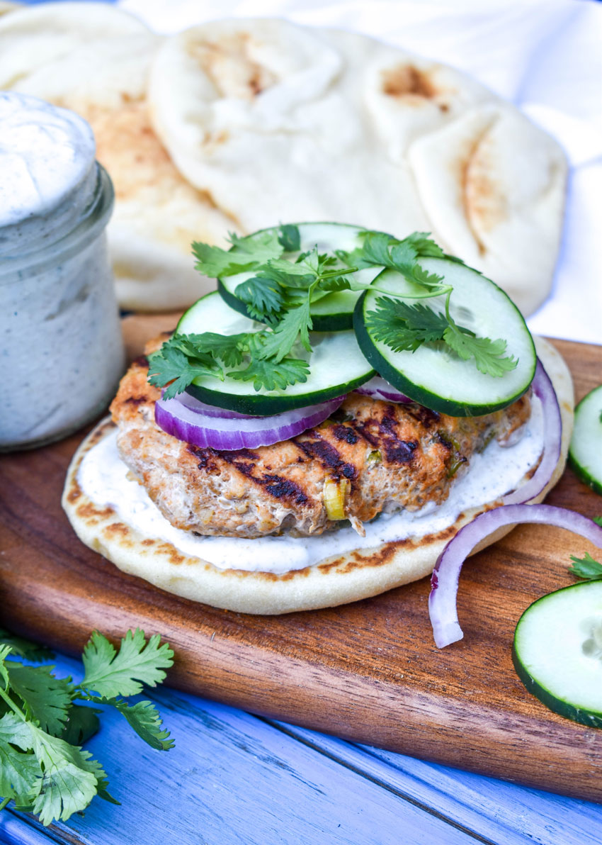 grilled tandoori chicken burgers