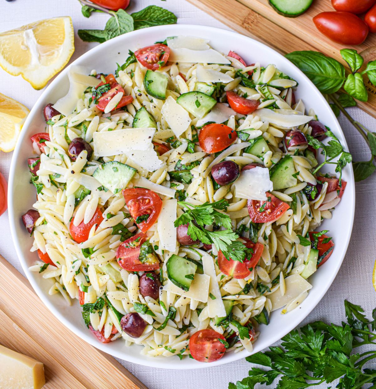 lemon orzo salad