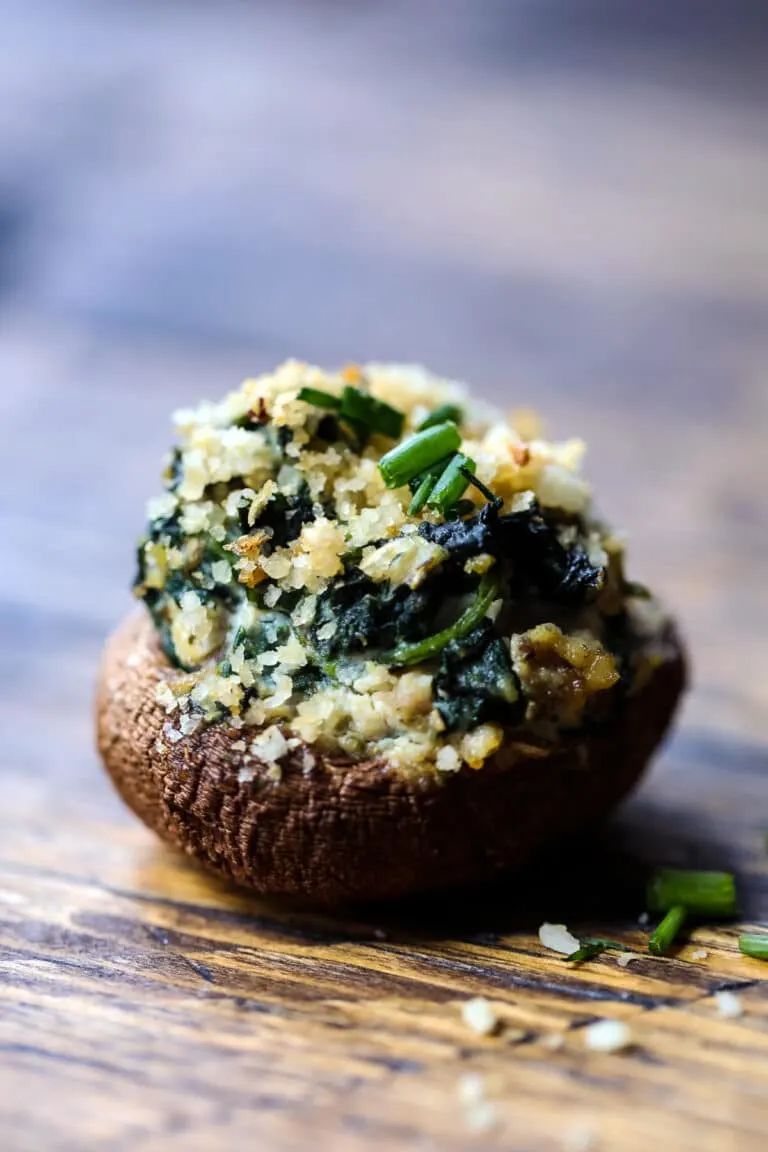 stuffed mushrooms with ricotta and spinach