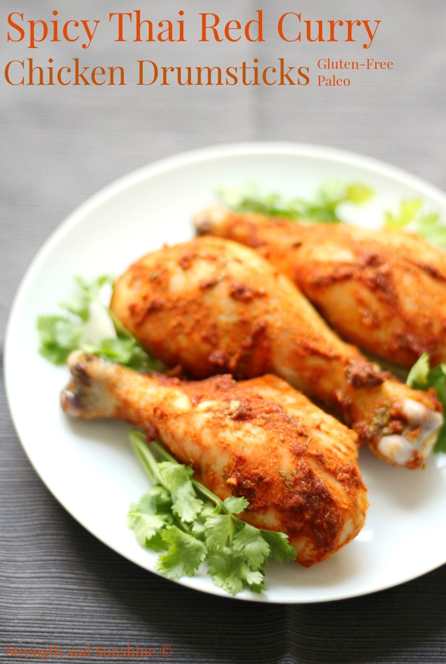 Thai red curry chicken drumsticks