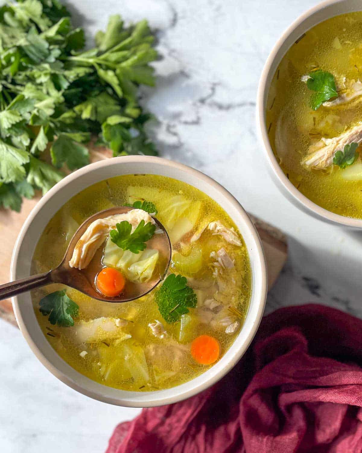 chicken and cabbage soup