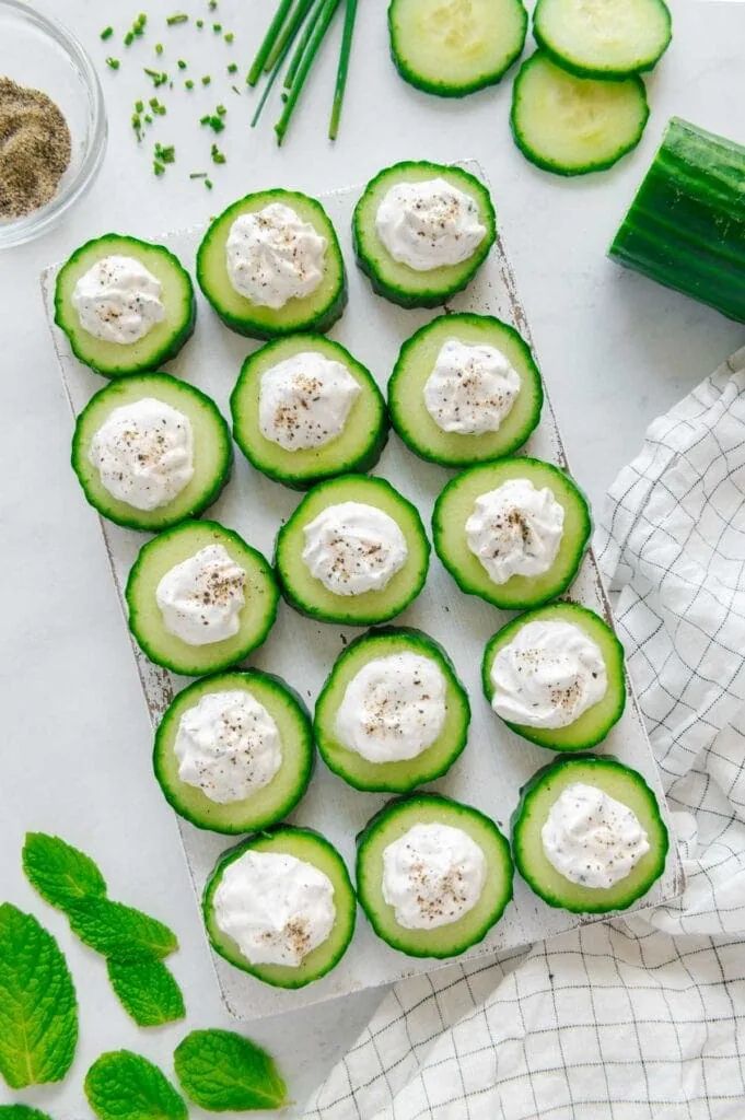 vegan cucumber bites