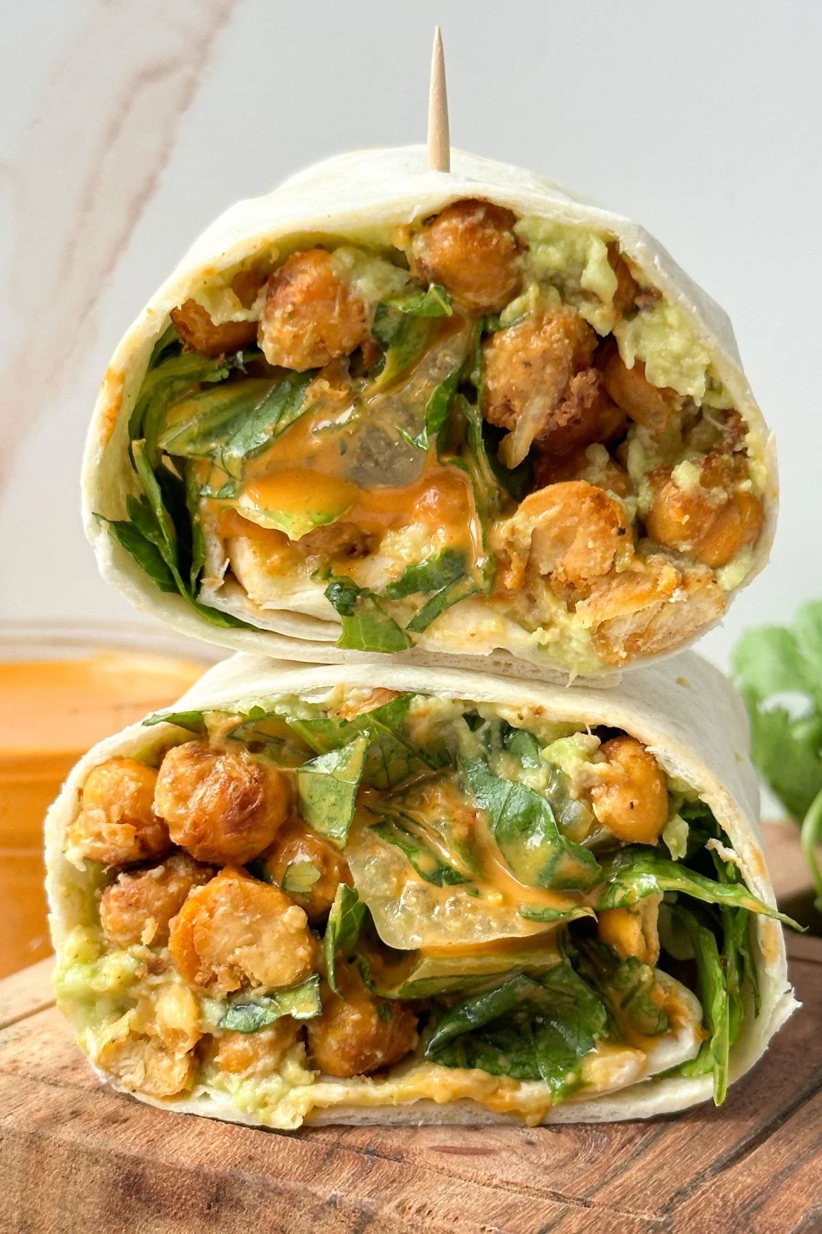 buffalo chickpea wrap