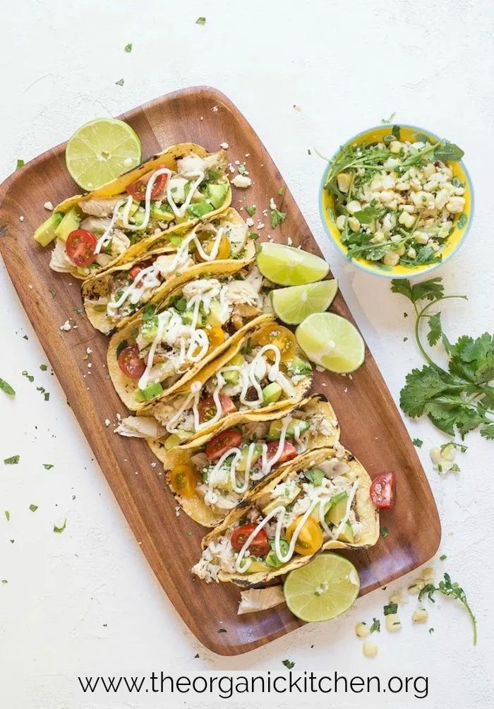 garlic lime and chicken tacos