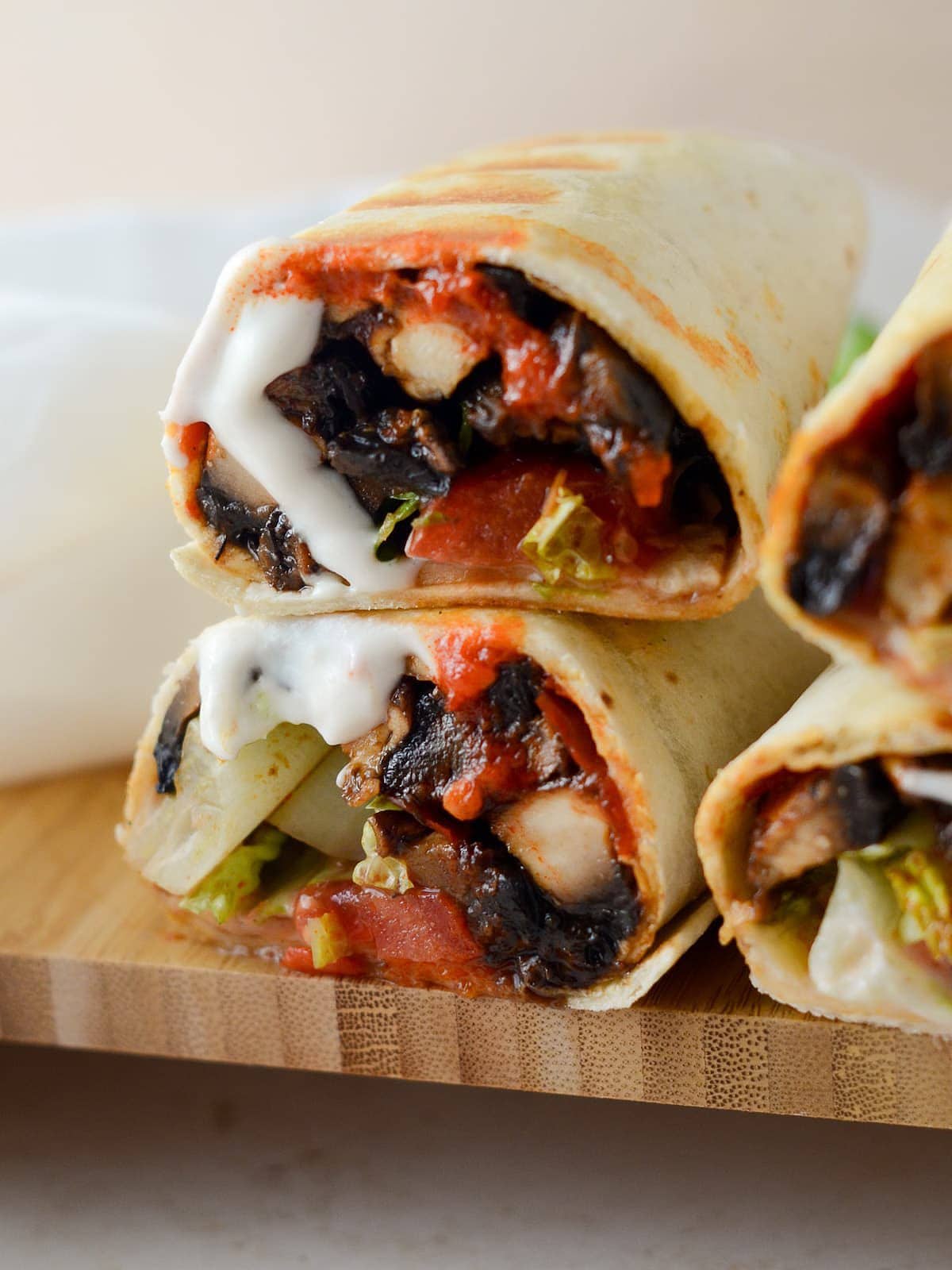 grilled portobello mushroom wrap