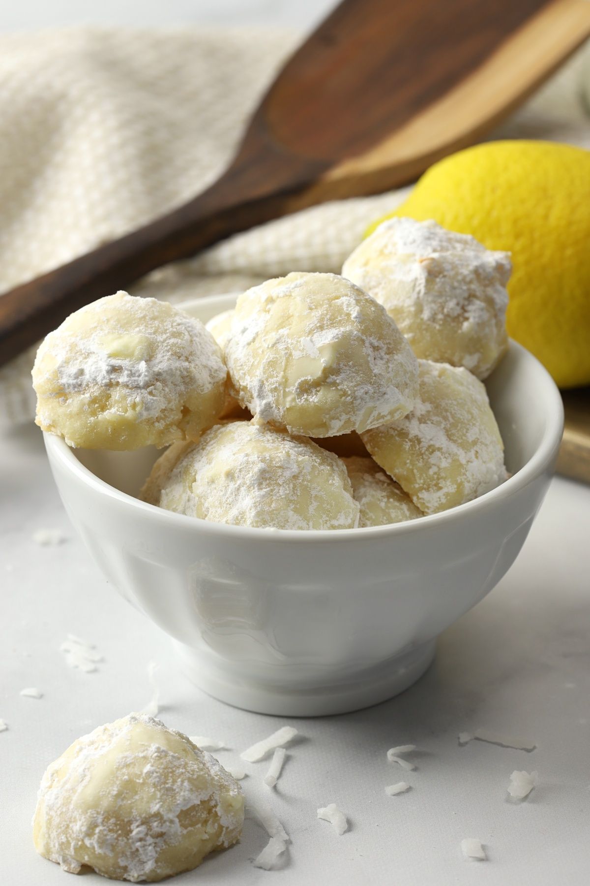 lemon coconut snowballs