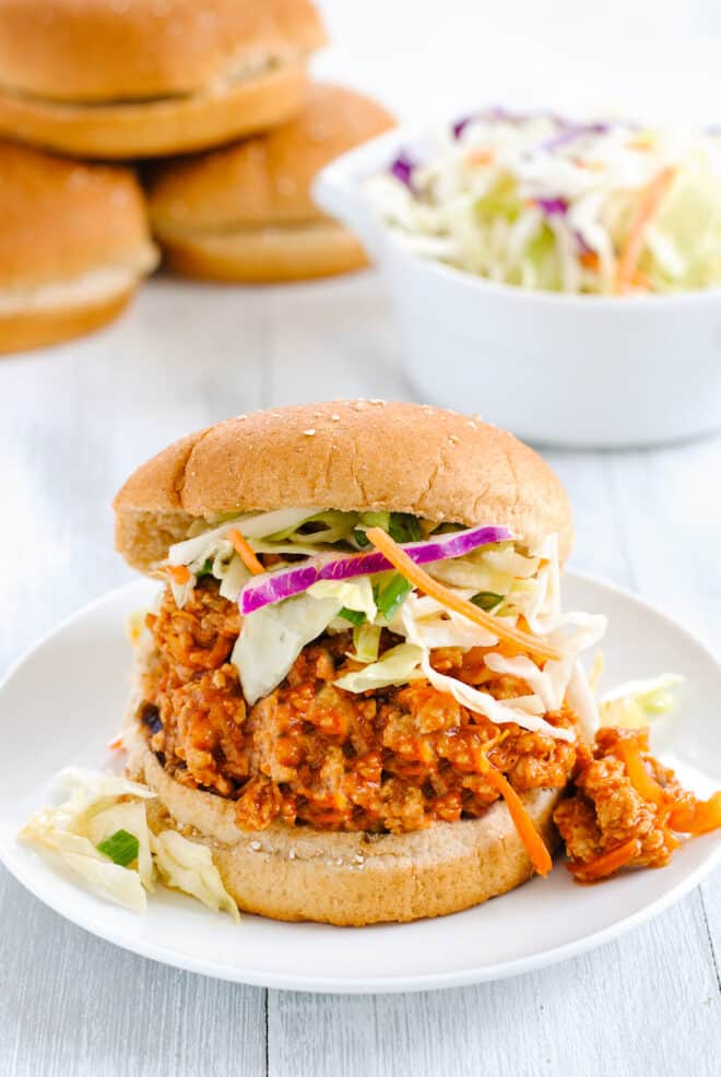 Asian style chicken sloppy joes