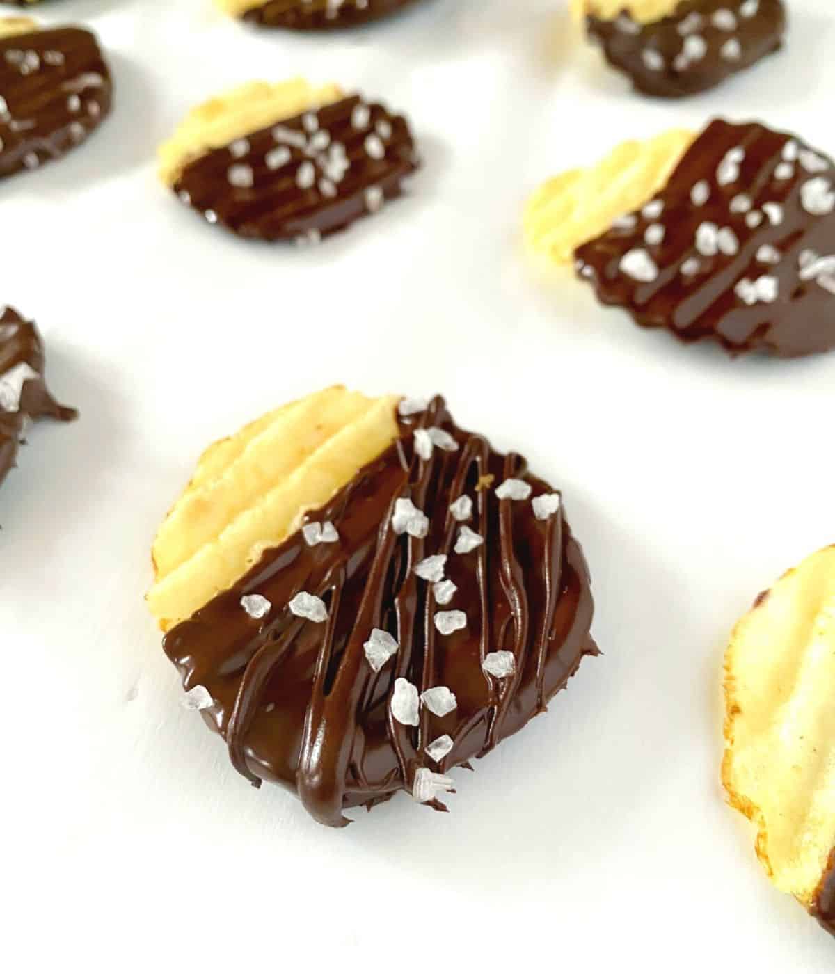 chocolate covered potato chips