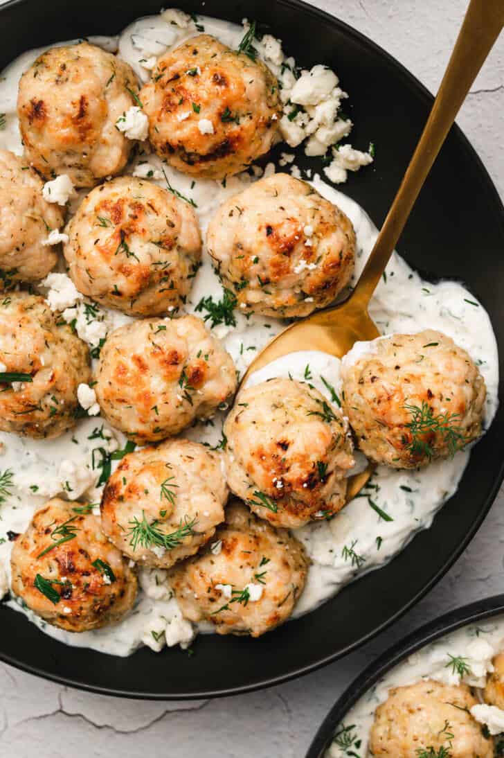 Greek chicken meatballs