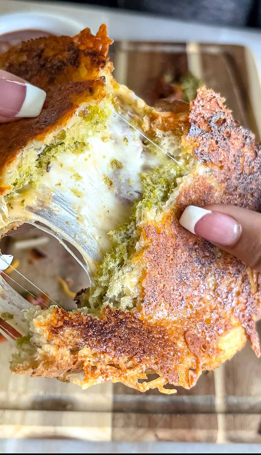 pesto grilled cheese