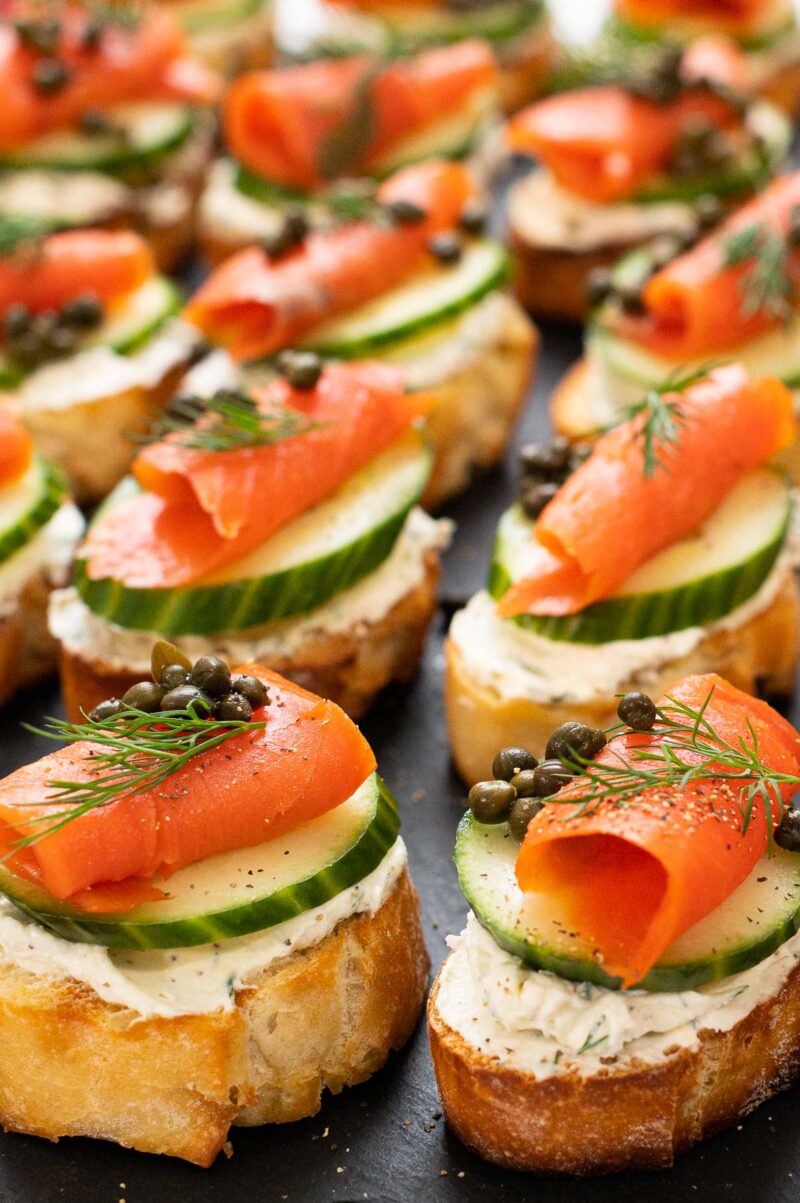 smoked salmon crostini