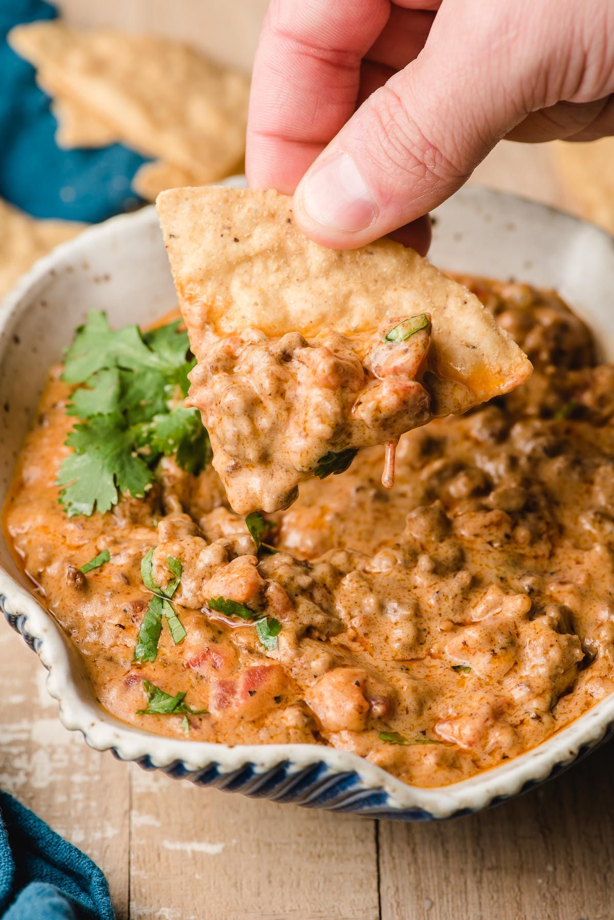 ground beef queso dip