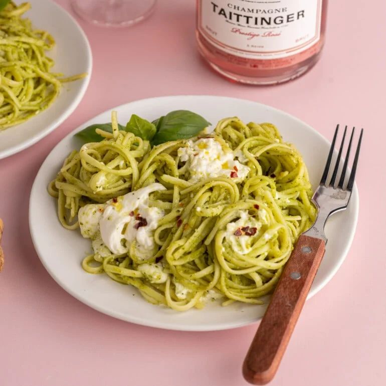 burrata pesto pasta