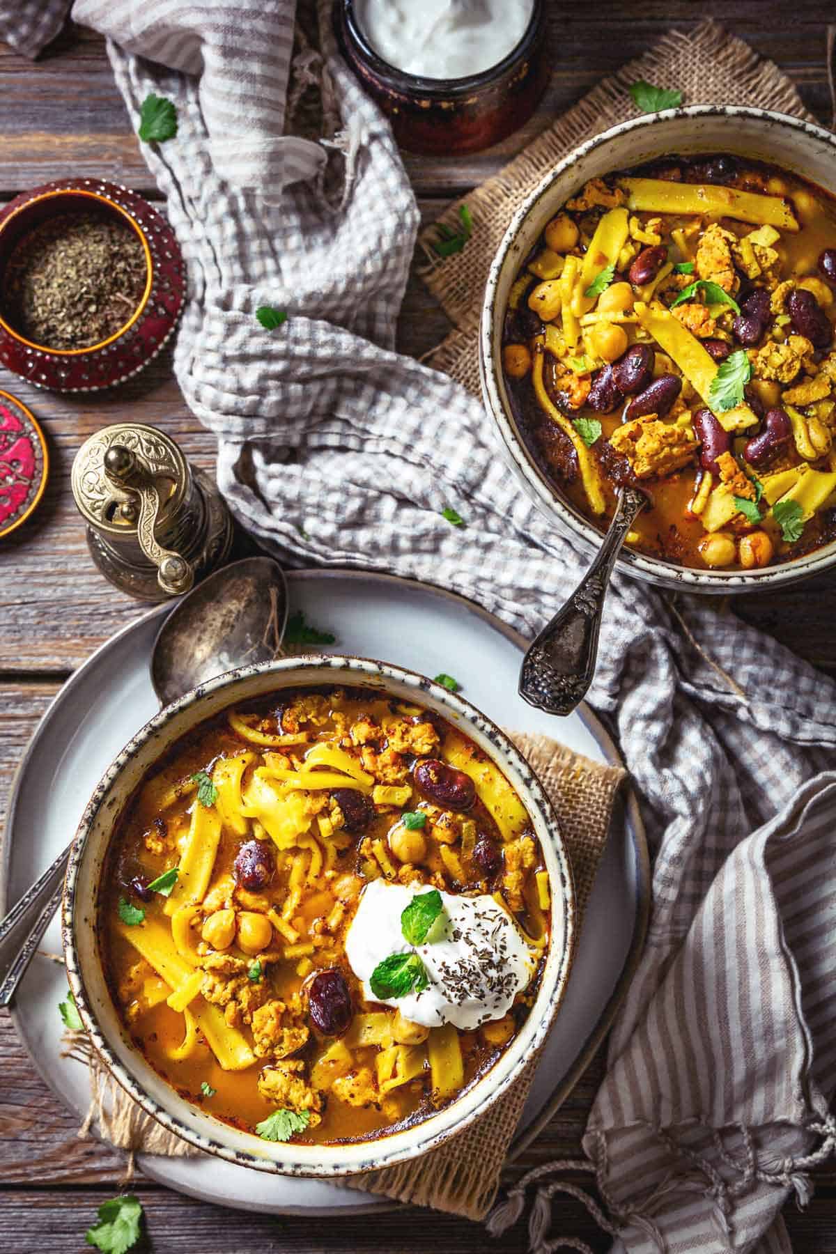 Afghan chicken noodle soup