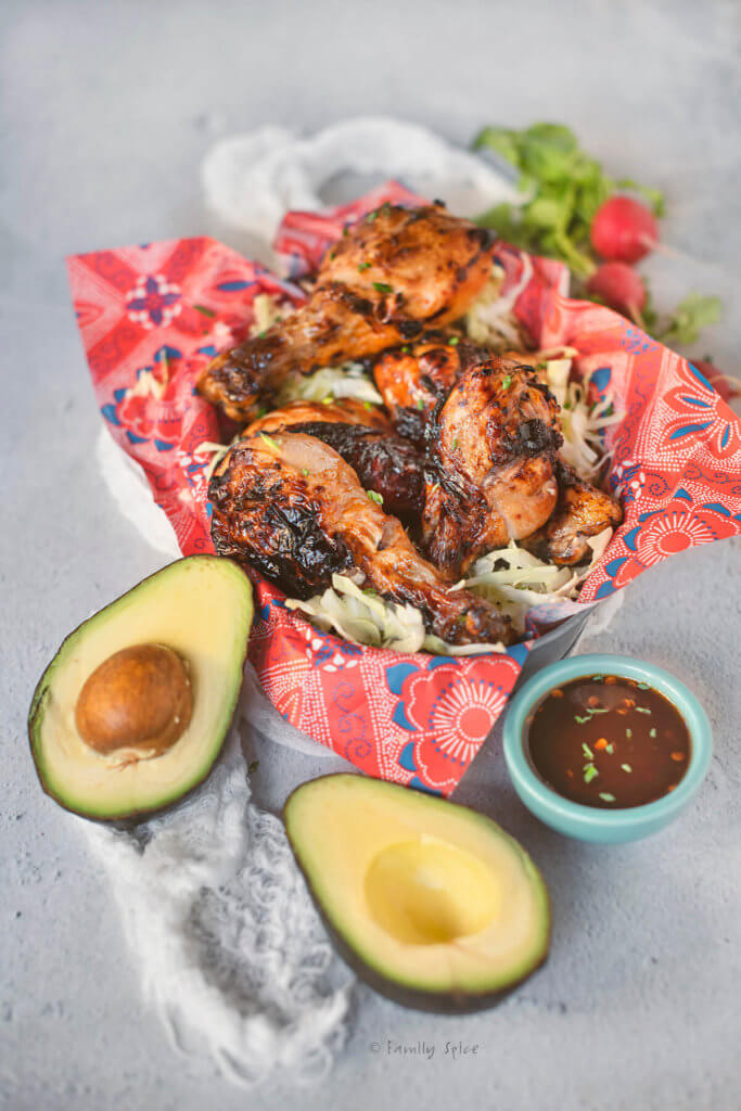 chicken drumsticks with chipotle glaze