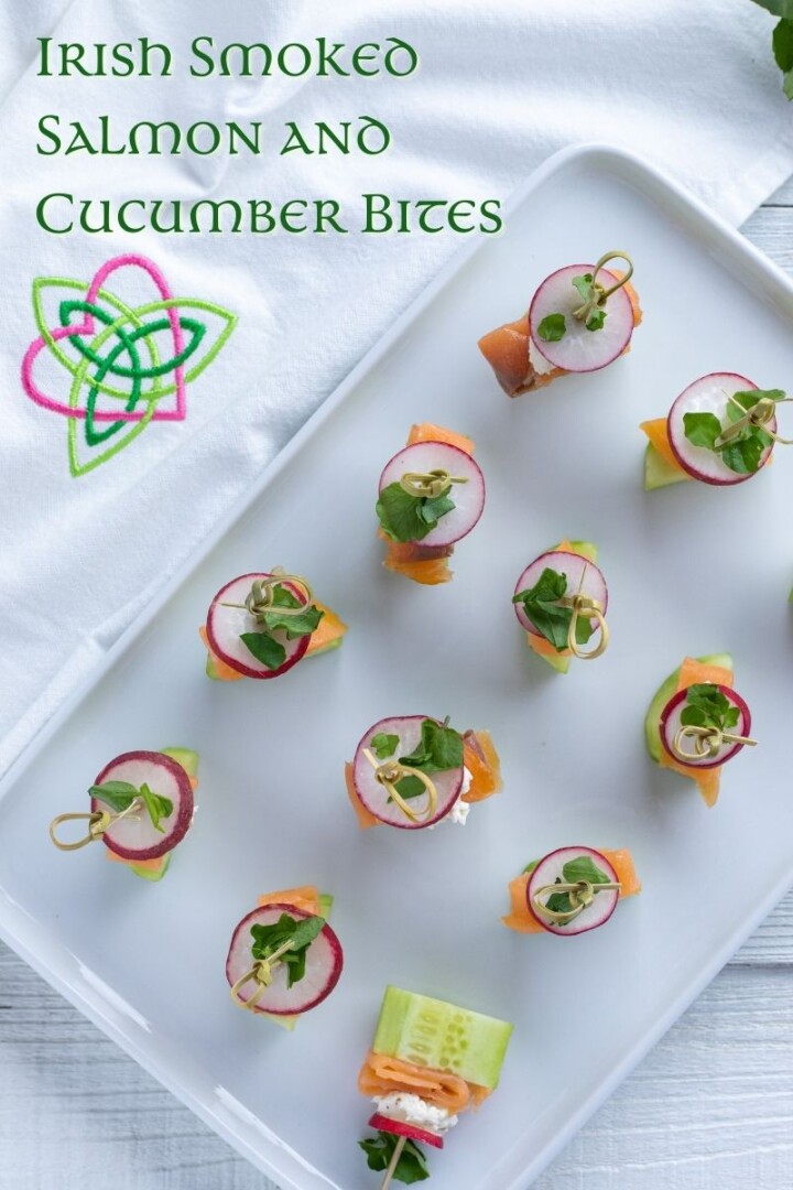 salmon and cucumber bites