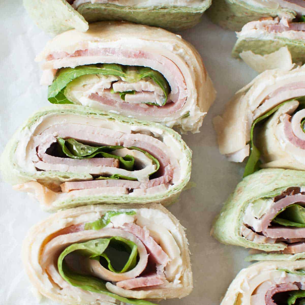 pin wheel sandwiches