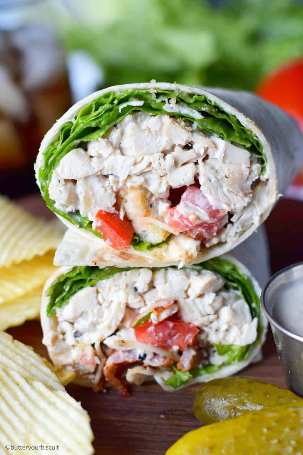 chicken ceaser salad wrap