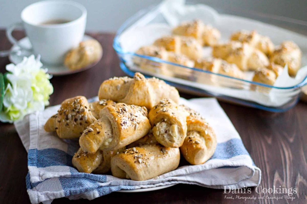 feta and parmesan crescent rolls