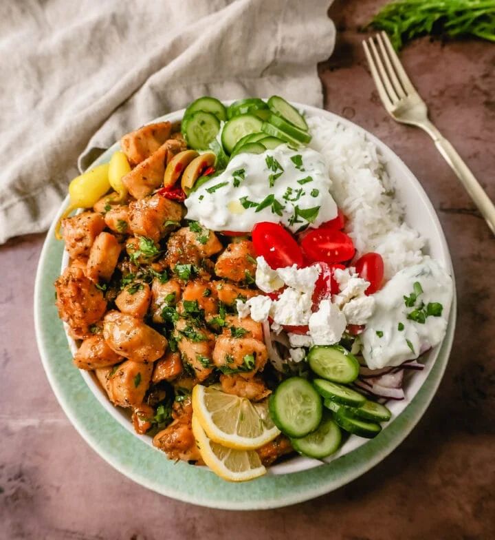 Greek chicken bowl