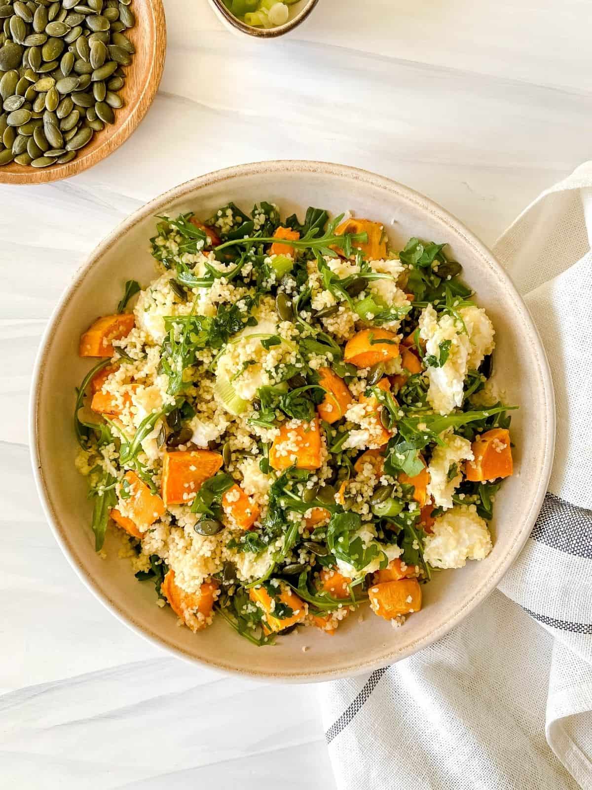 sweet potato cous cous salad