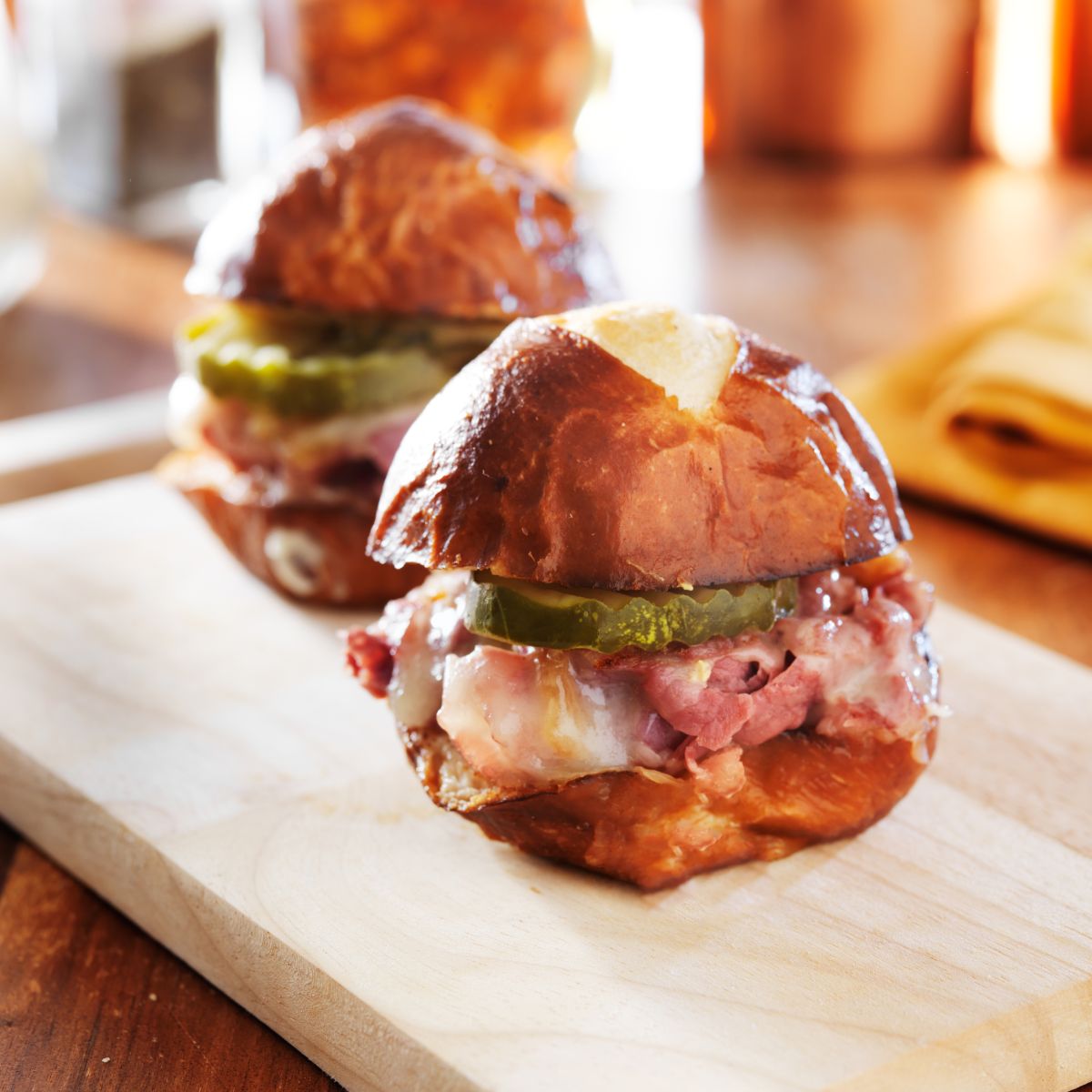 Guiness corned beef sliders