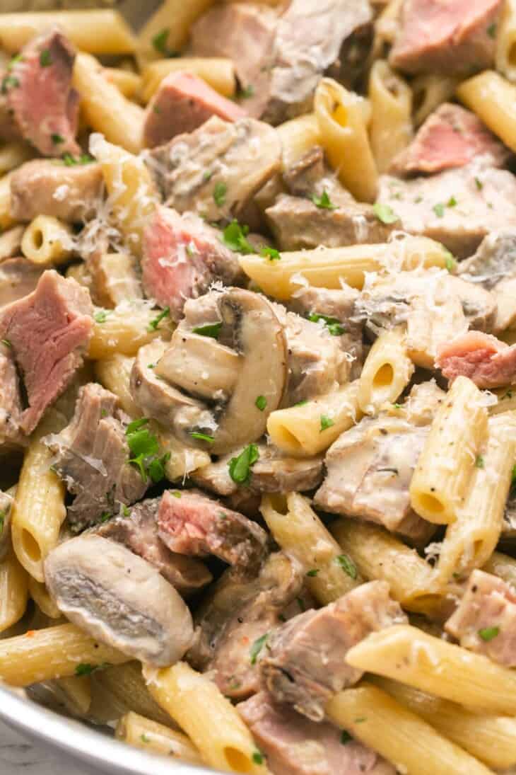 prime rib pasta