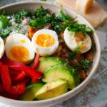 breakfast bowl with eggs