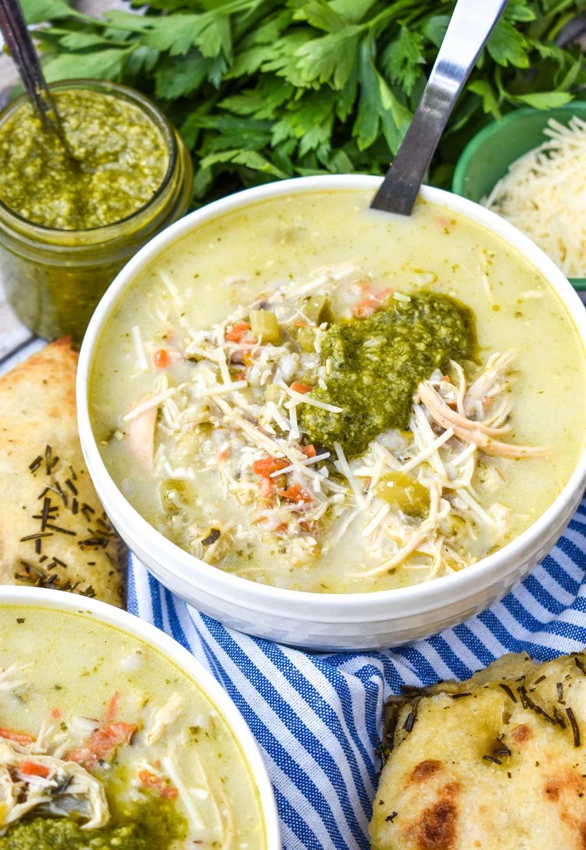 chicken pesto soup