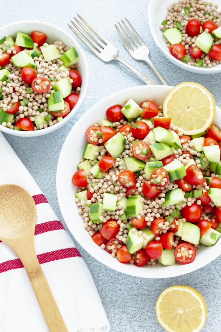 cucumber tomato couscous salad