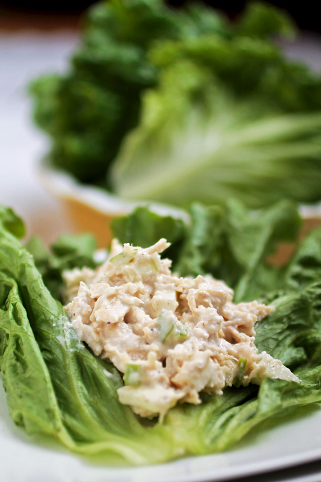 chicken apple salad lettuce wraps