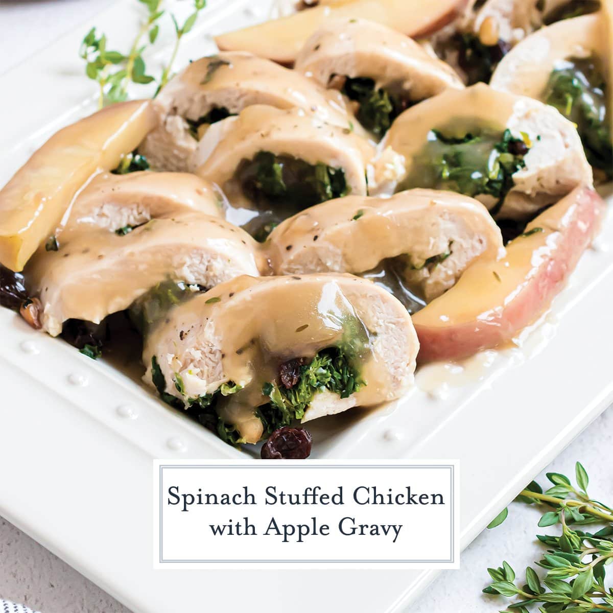 stuffed chicken with apple gravy