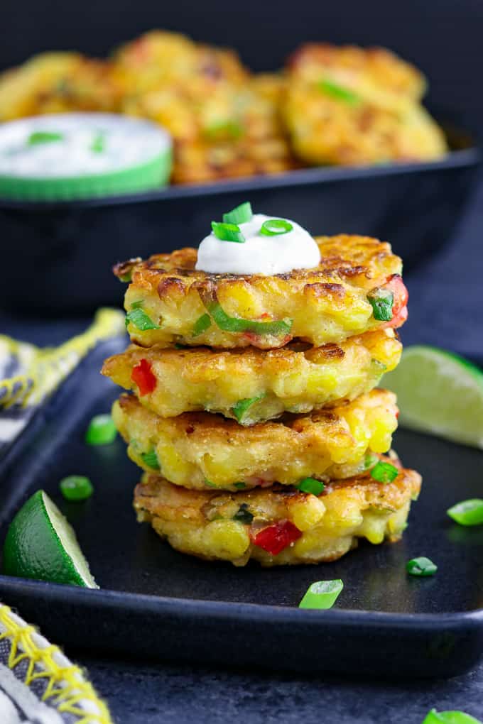 vegan corn fritters