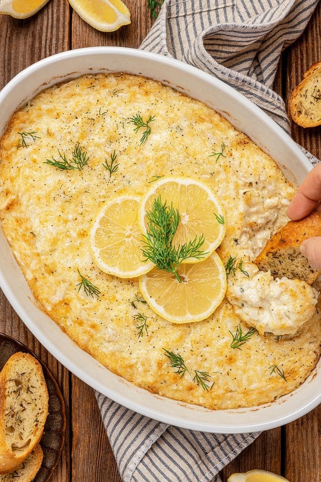 cheesy hot crab dip