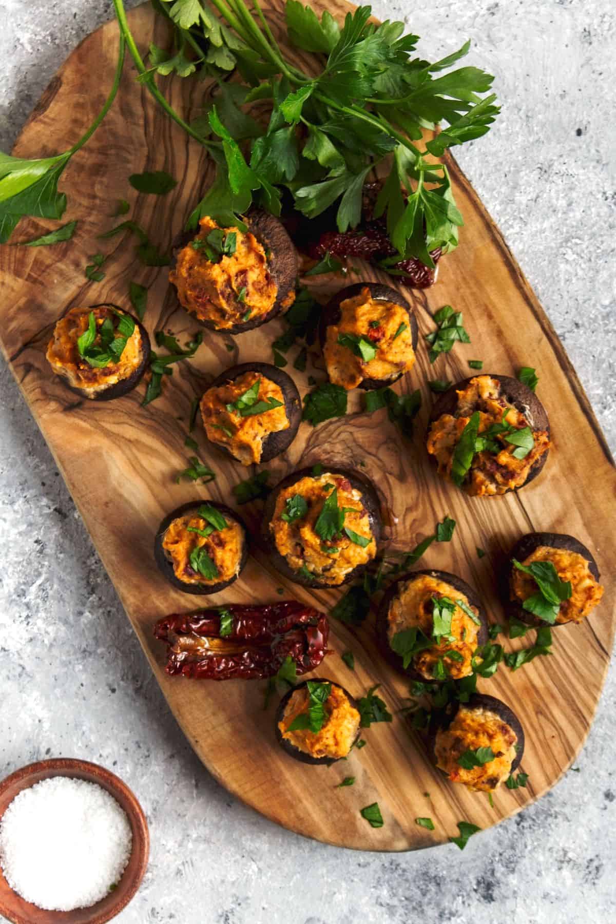 vegan stuffed mushrooms