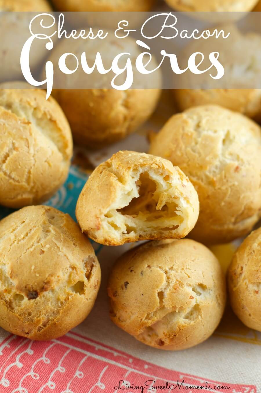 cheese and bacon gougeres