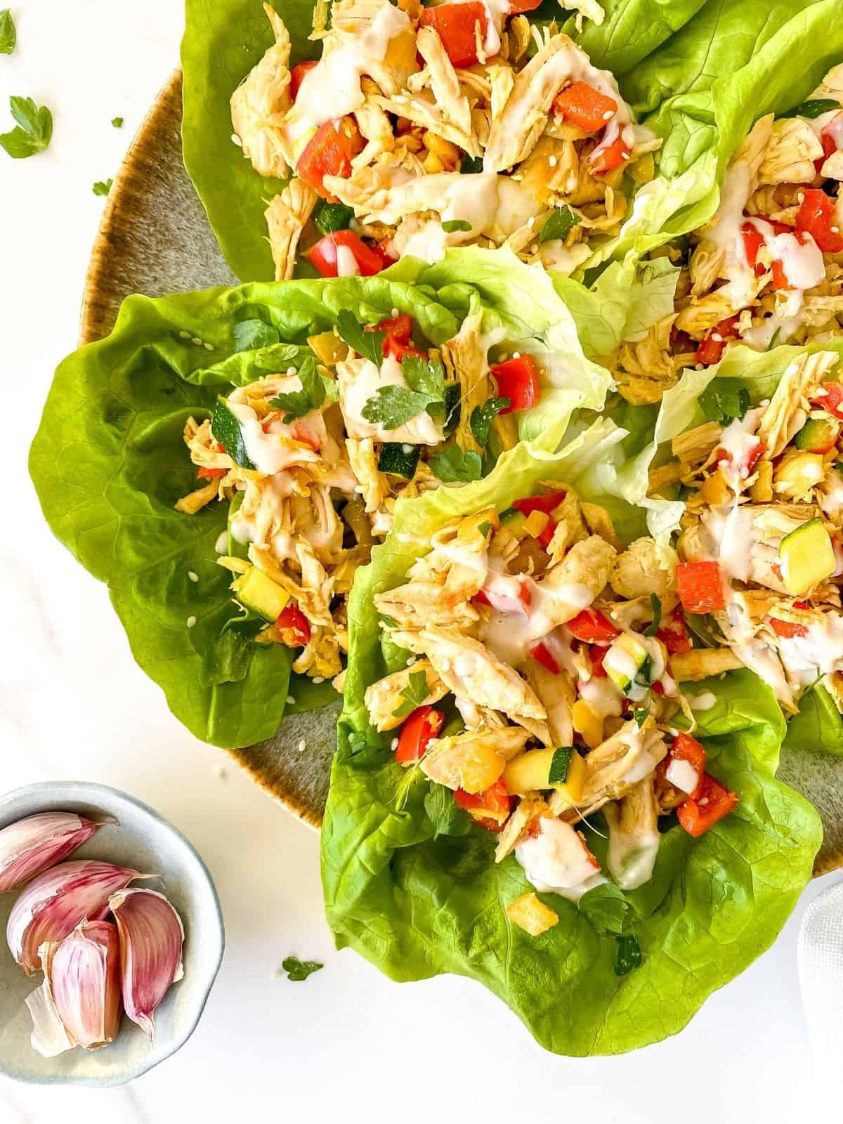 spicy turkey lettuce wraps