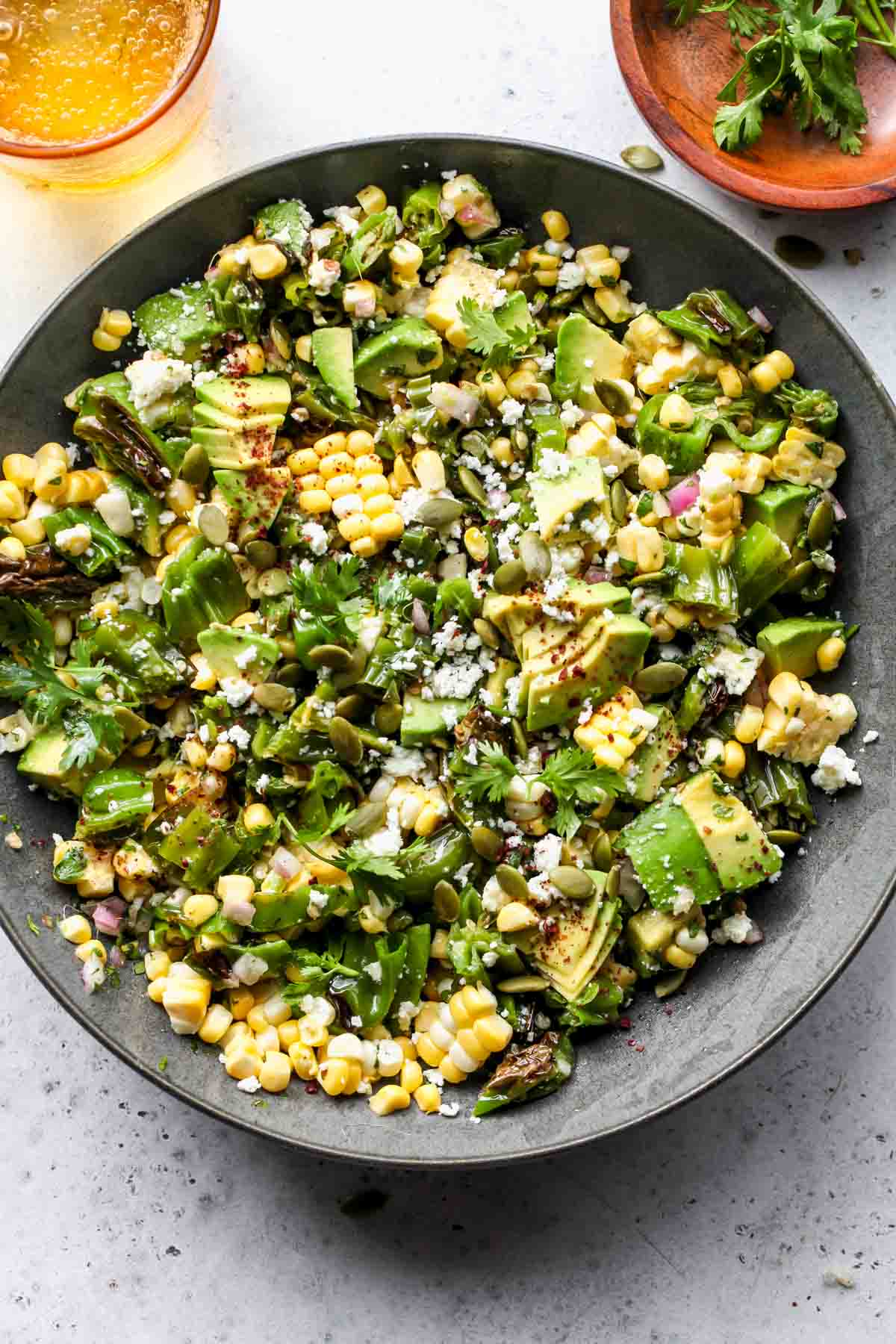 shishito corn salad