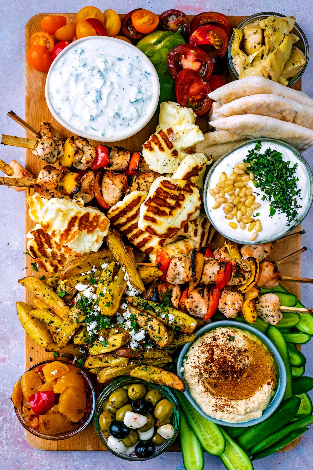 Greek mezze platter