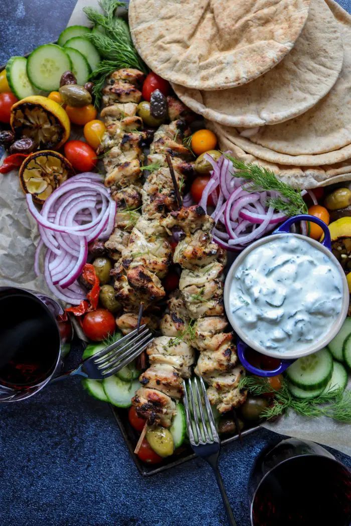 Greek chicken platter