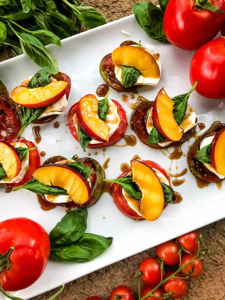 peach caprese salad