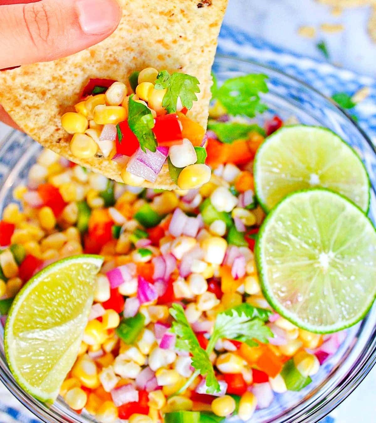 vegan corn salsa