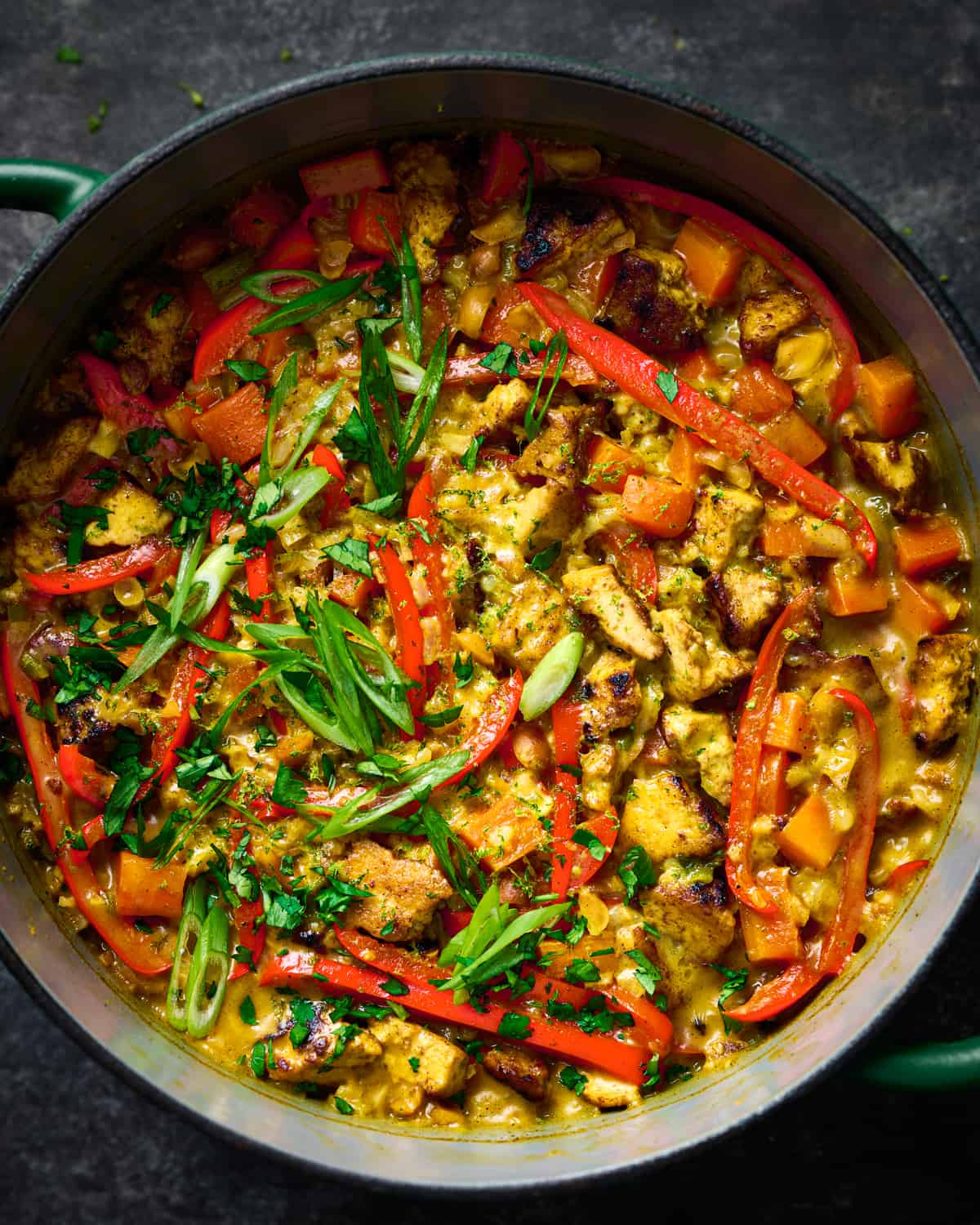 creamy coconut rice with tofu