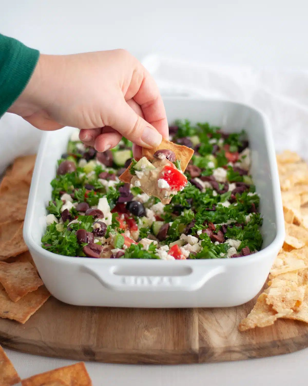 layered Greek dip