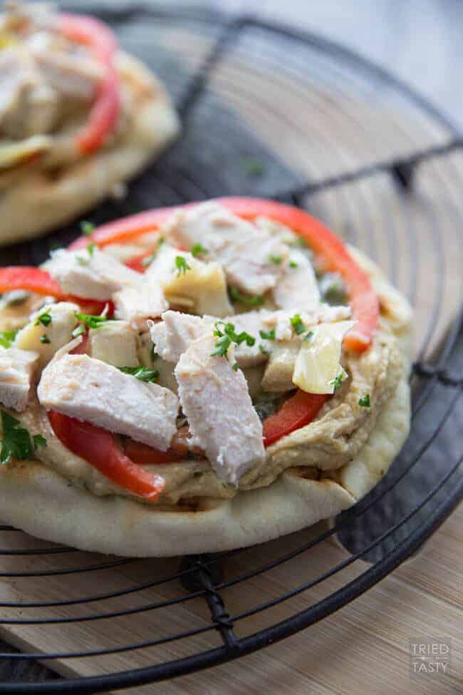 chicken flatbread pizza