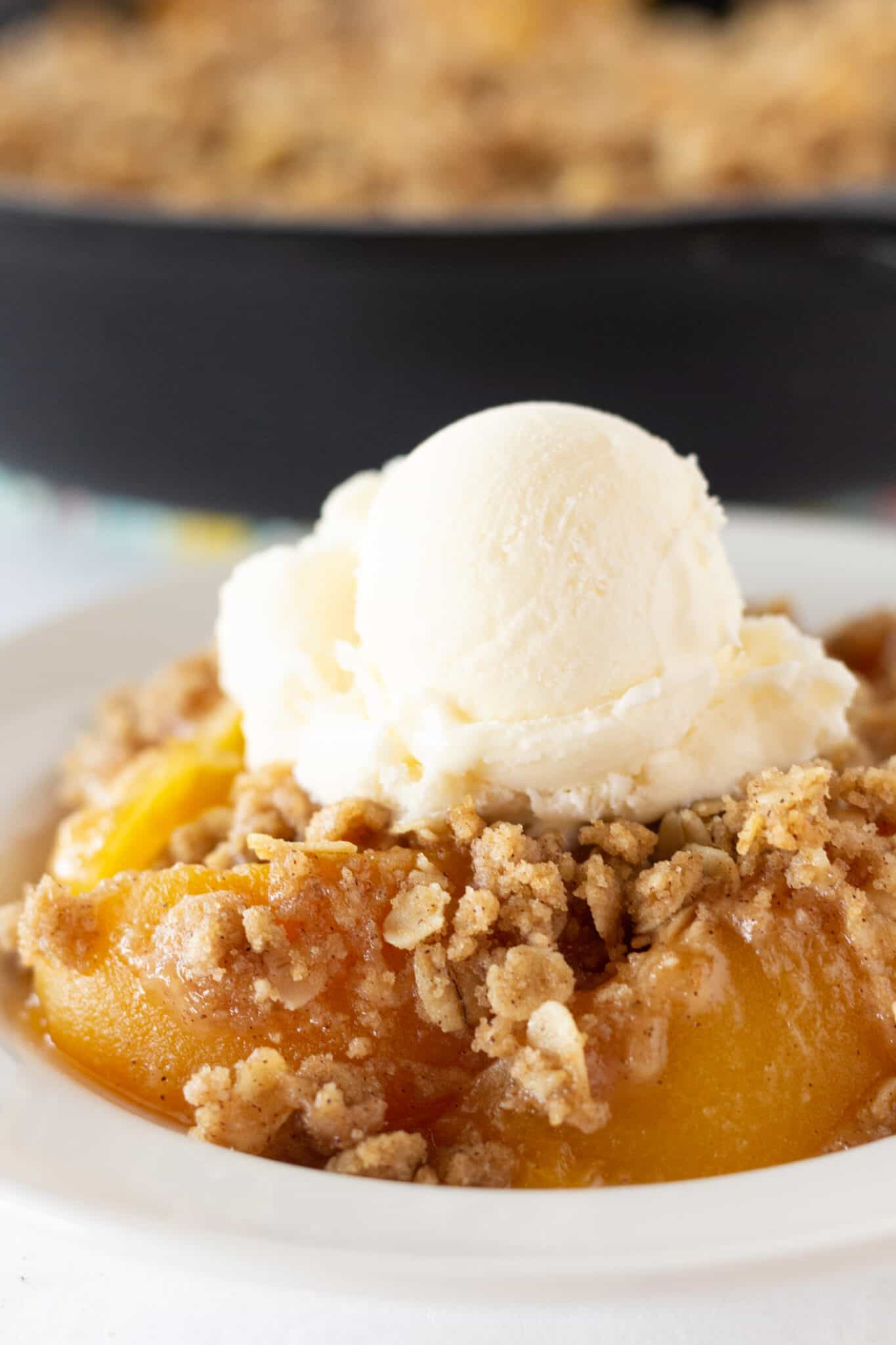 peach crisp with canned peaches