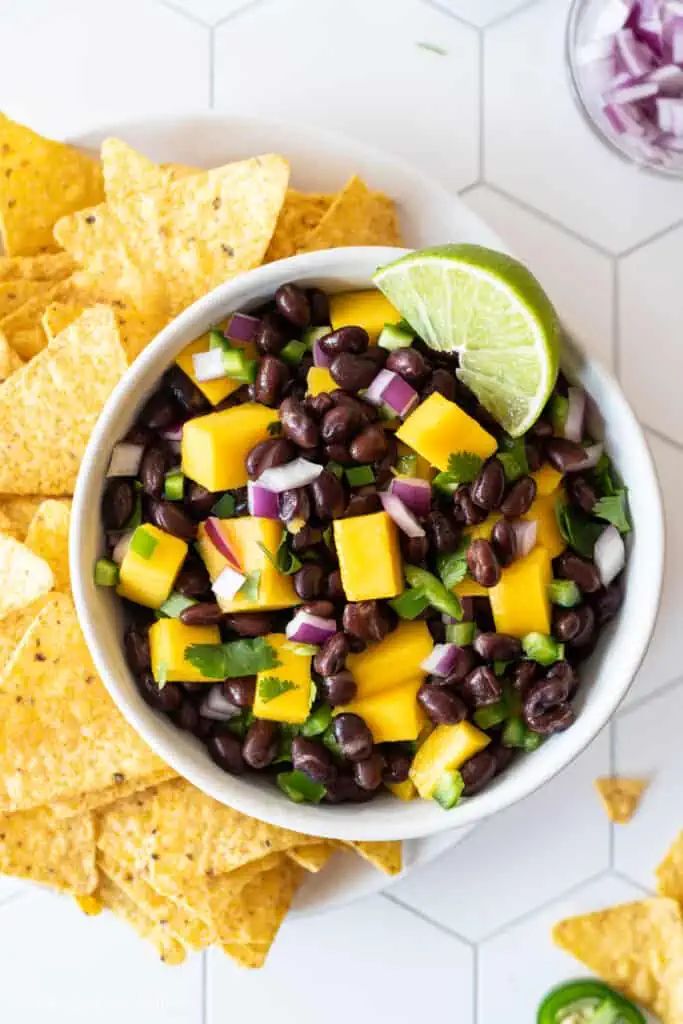 black bean melon salsa