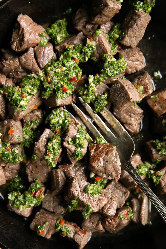 chimichurri steak bites